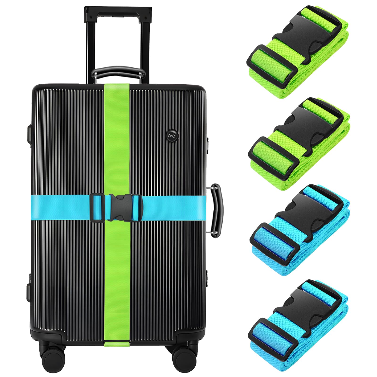 BILIONE 4 Pack Luggage Straps 79